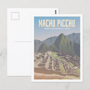 Machu Picchu Peru Berühmter Reiseort Postkarte