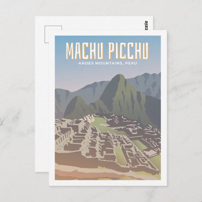Machu Picchu Peru Der berühmte Platz Postkarte (Vorne/Hinten)