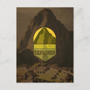 Machu Picchu Peru Explorer Travel Postcard Postkarte