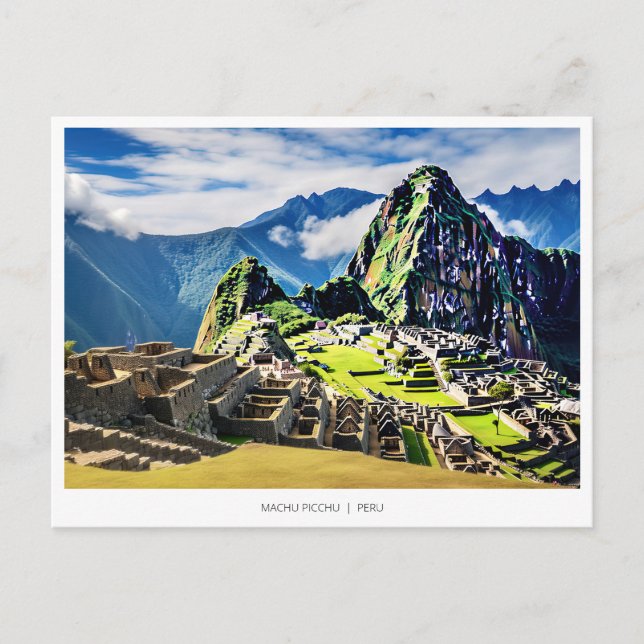 Machu Picchu, Peru Feiertagspostkarte (Vorderseite)