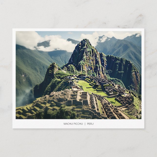 Machu Picchu, Peru Feiertagspostkarte (Vorderseite)