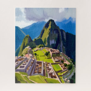 Machu Picchu Peru Gemälde Puzzle