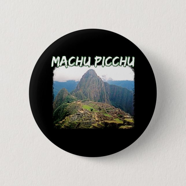 Machu Picchu Peru - Huayna Picchu Mountain Button (Vorderseite)