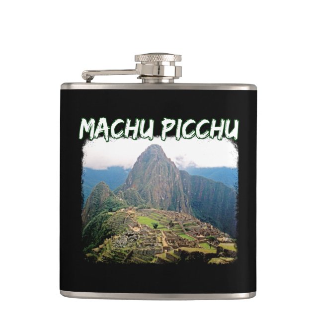 Machu Picchu Peru - Huayna Picchu Mountain Flachmann (Vorderseite)
