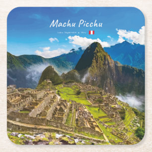 Machu Picchu, Peru - Inka-Stadt Ruinen Rechteckiger Pappuntersetzer
