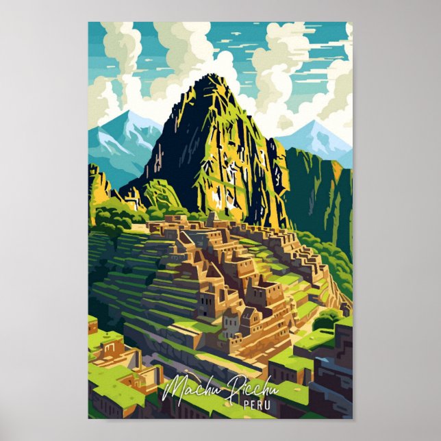 Machu Picchu Peru Kunstmuseum Poster (Vorne)