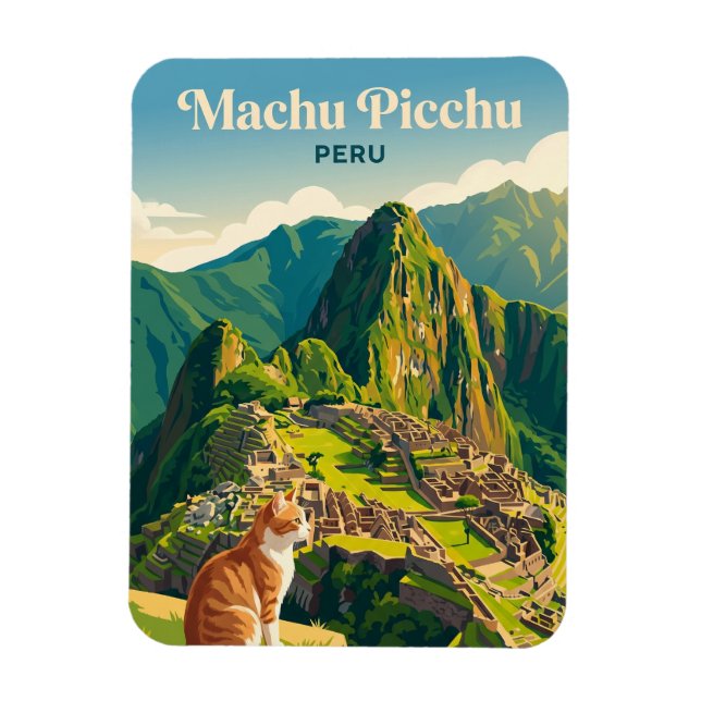 Machu Picchu Peru Magnet (Vertikal)