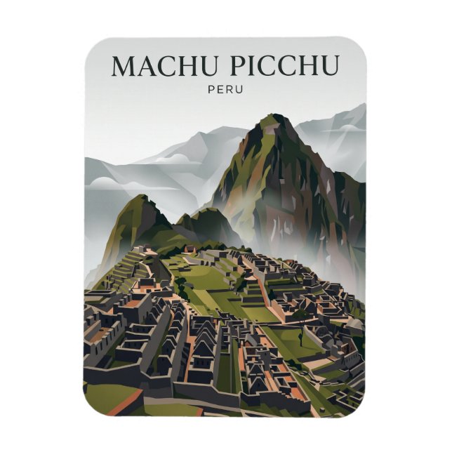 Machu Picchu Peru Magnet (Vertikal)
