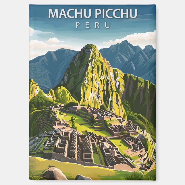 Machu Picchu Peru Magnet (Vorderseite)