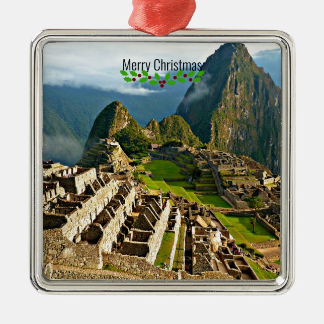 Machu Picchu, Peru, Ornament Aus Metall (Vorne)