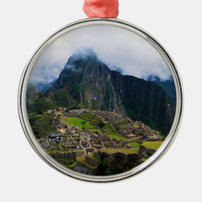 Machu Picchu, Peru Ornament Aus Metall (Vorne)