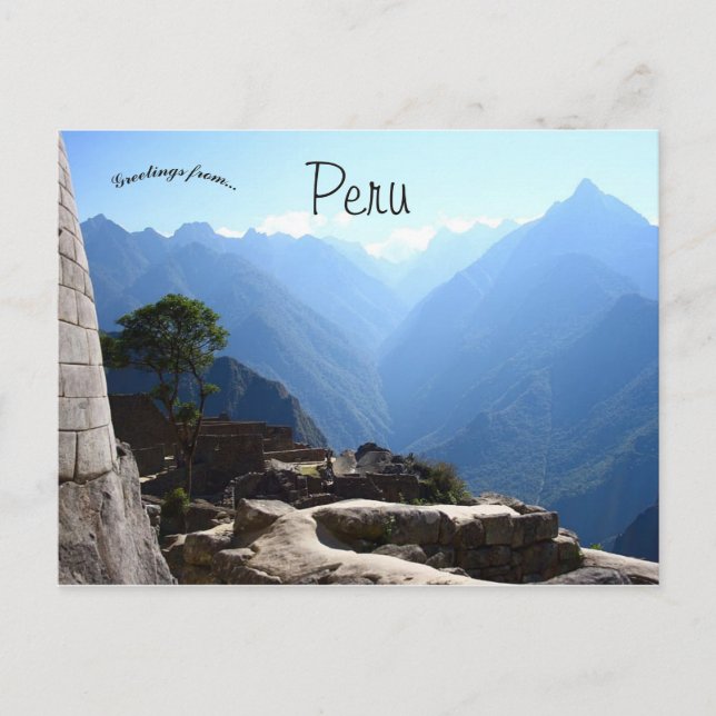 Machu Picchu Peru Postkarte (Vorderseite)