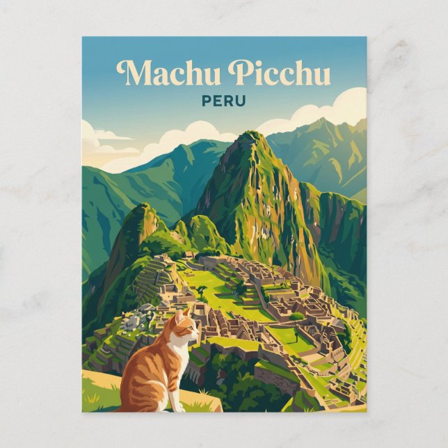Machu Picchu Peru Postkarte (Vorderseite)