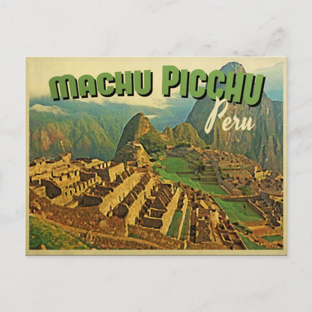 Machu Picchu Peru Postkarte (Vorderseite)