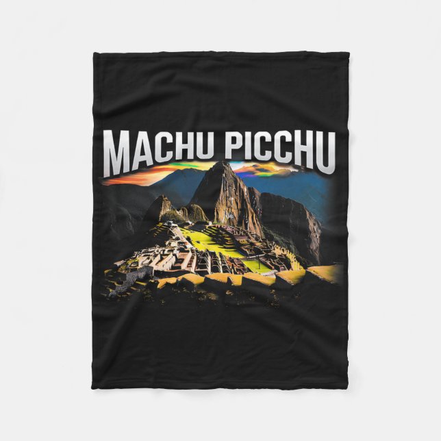 Machu Picchu Peru Reise Wandern Souvenir Geschenk  Fleecedecke (Vorderseite)