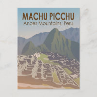 Machu Picchu Peru Reisekunst Vintag