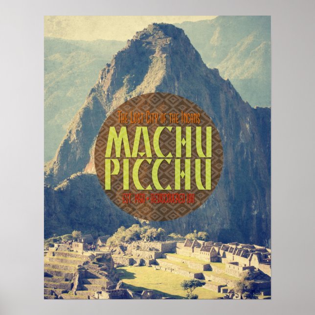 Machu Picchu Peru Reiseposter Poster (Vorne)