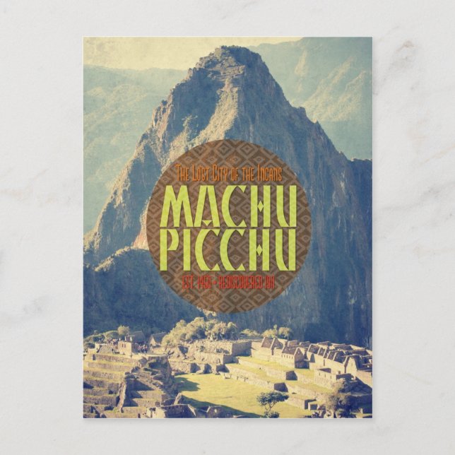 Machu Picchu Peru Reisepostkarte Postkarte (Vorderseite)