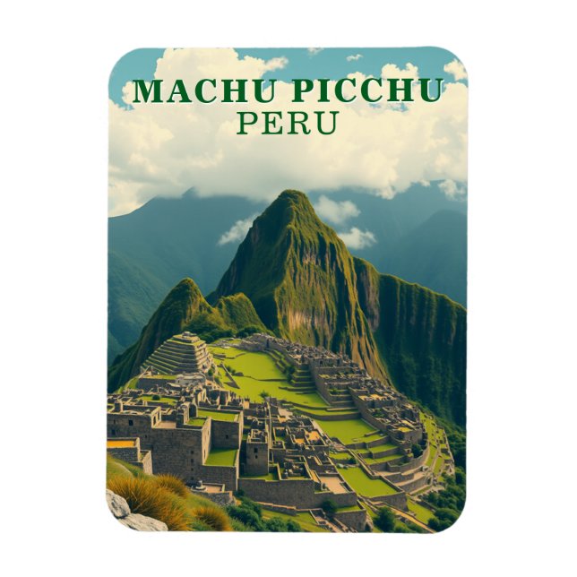 Machu Picchu Peru Souvenir Ancient Inca Magnet (Vertikal)