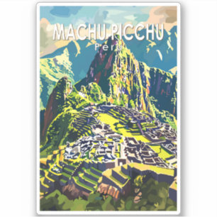 Machu Picchu Peru Südamerika Kunst, Dichtung und M Aufkleber