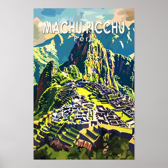 Machu Picchu Peru Südamerika Kunst, Dichtung und M Poster (Vorne)