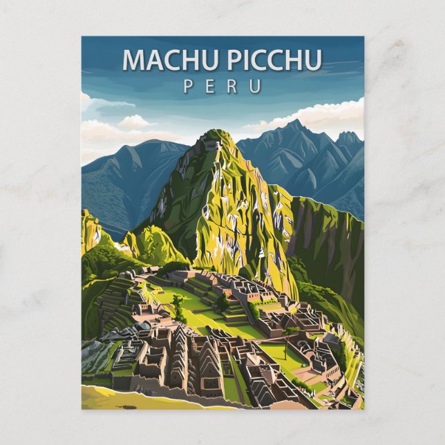 Machu Picchu Peru Travel Inca Ruins Postkarte (Vorderseite)