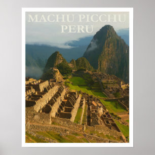 Machu Picchu Peru Travel Poster