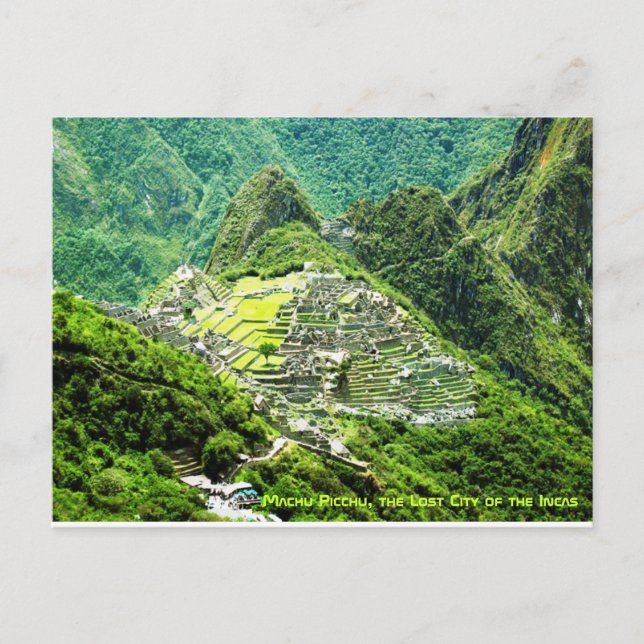 Machu Picchu Postcard Postkarte (Vorderseite)