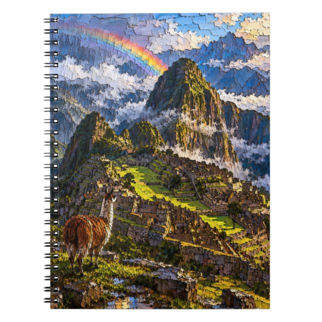 Machu Picchu Regenbogen Notizblock (Vorderseite)