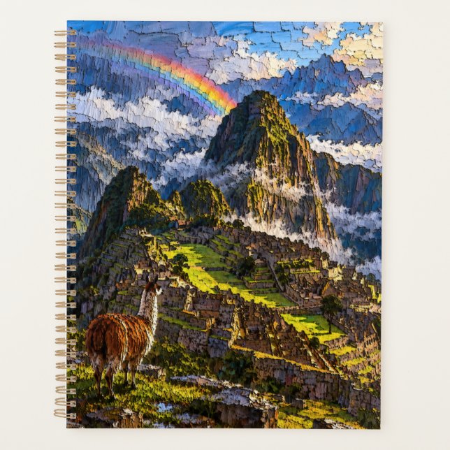 Machu Picchu Regenbogen Planer (Vorderseite)