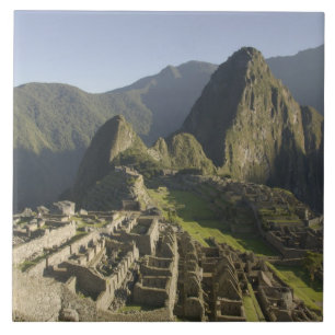 Machu Picchu, Ruinen der Inka-Stadt, Peru. Fliese