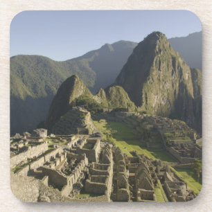 Machu Picchu, Ruinen der Inkastadt, Peru. Getränkeuntersetzer