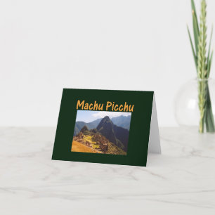 Machu Picchu Ruins Peru Sunrise Karte