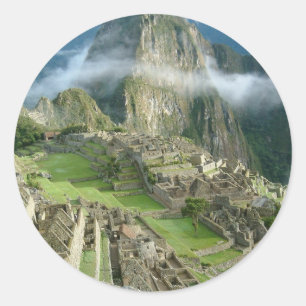 Machu Picchu Runder Aufkleber