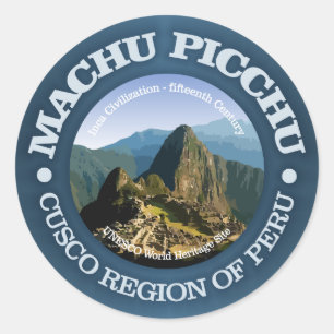 Machu Picchu Runder Aufkleber