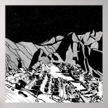 Machu Picchu Schwarzweißlandschaft