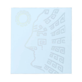Machu Picchu Silhouette auf Light Blue Notizblock