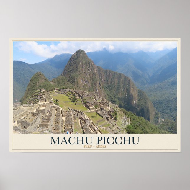 Machu Picchu Steinterrassen Poster (Vorne)