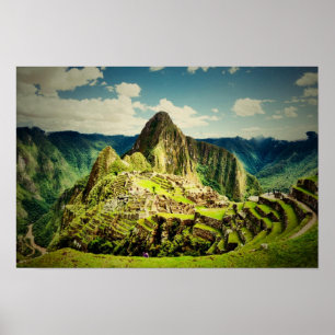 Machu Picchu stilisiert Poster