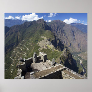 Machu Picchu viewed from Huayna Picchu peak, Poster