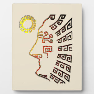 Machu Picchu Zeichnend Fotoplatte