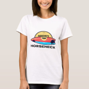 Machusetts Horseneck Surfbrett Strand Surfen für M T-Shirt