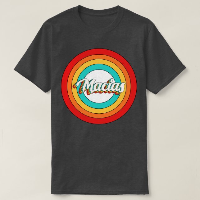 Macias Name Shirt Vintag Macias Circle (Design vorne)