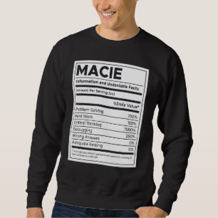 Macie Nutrition Information Problem lösen Sweatshirt
