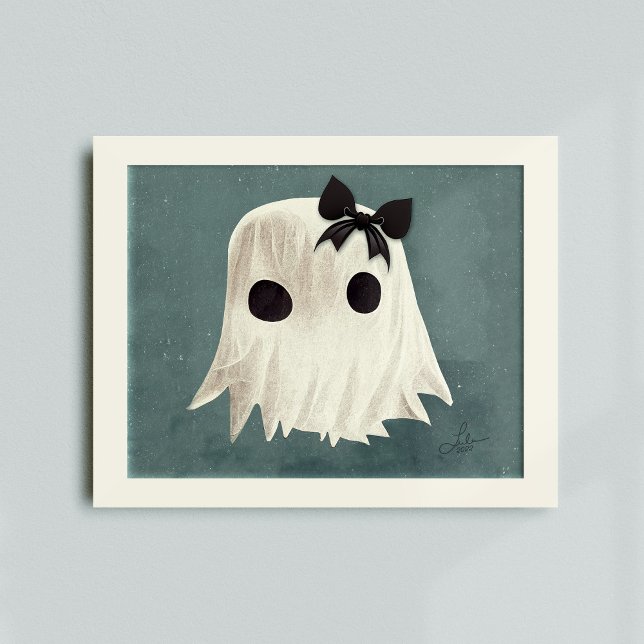 Macie The Friendly Ghost - Kids Halloween Art Poster (Von Creator hochgeladen)