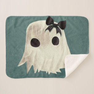 Macie The Friendly Ghost: Niedliche Halloween Art Sherpadecke