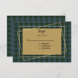 MacInnis Tartan Kariert Wedding RSVP Karte