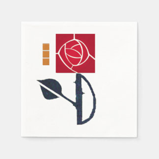 MacIntosh Rote Rose Paper Napkins Serviette