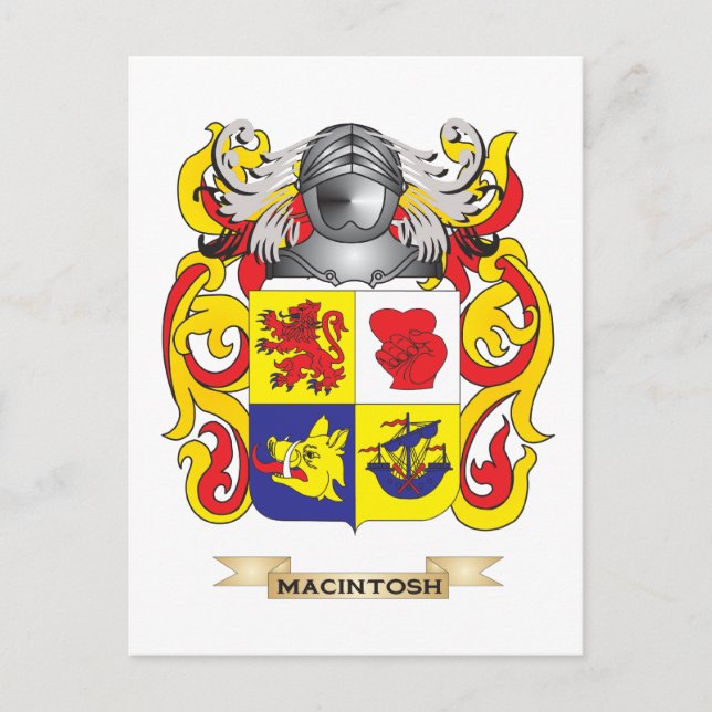 MacIntosh-Wappen (Familienwappen) Postkarte (Vorderseite)