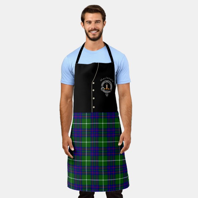 MacIntyre Clan Abzeichen & Tartan Kilt Schürze (Getragen)